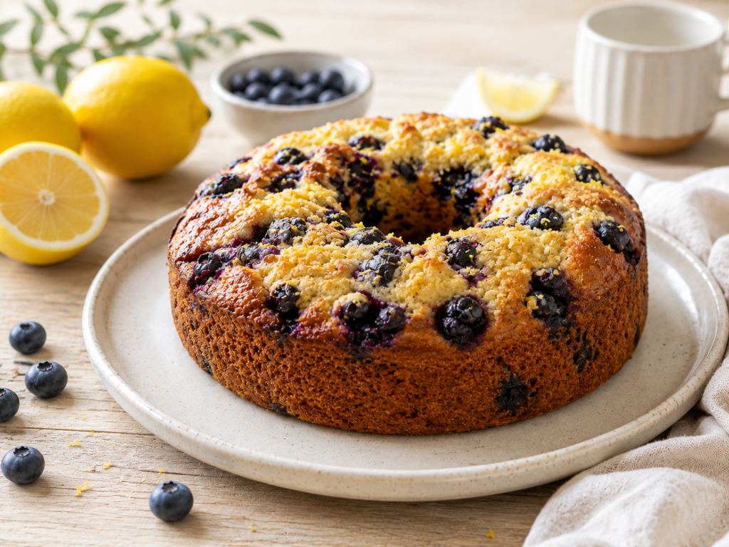 Bolo de Mirtilo com Limão Siciliano- Receita Fácil e Fofinha
